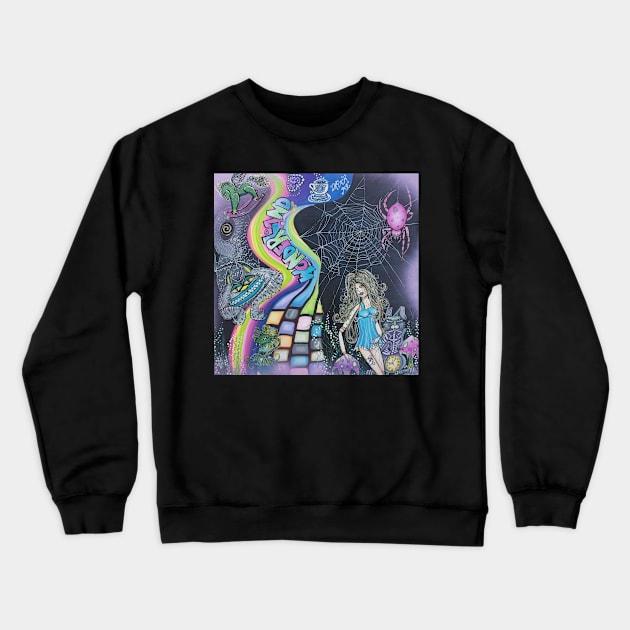 Wonderland Dreams Crewneck Sweatshirt by barbosaart